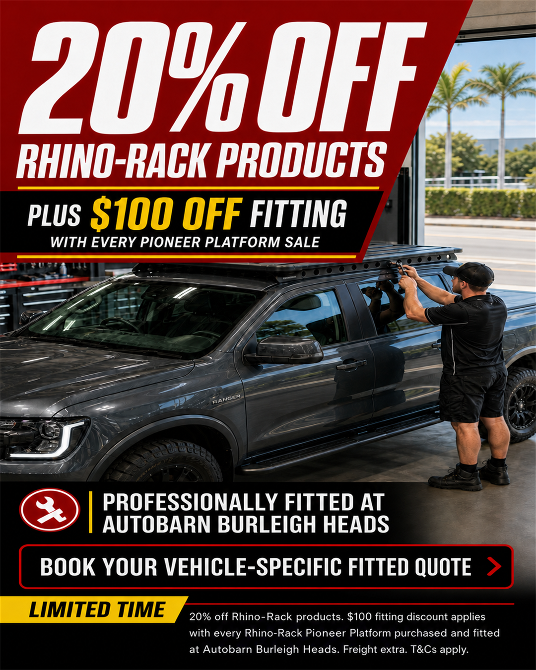 Rhino-Rack Pioneer Platform sale at Autobarn Burleigh Heads