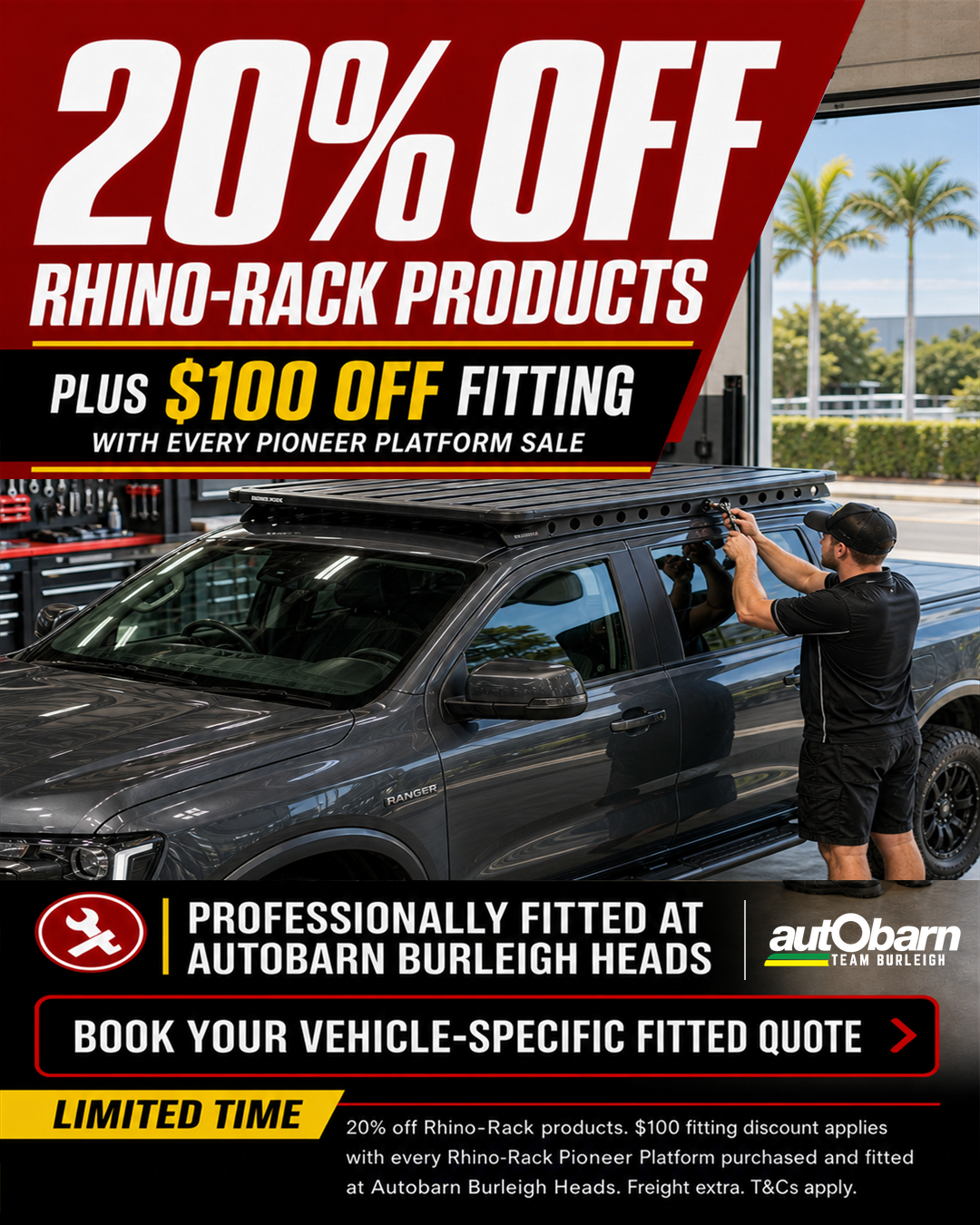 Rhino-Rack Pioneer Platform sale at Autobarn Burleigh Heads
